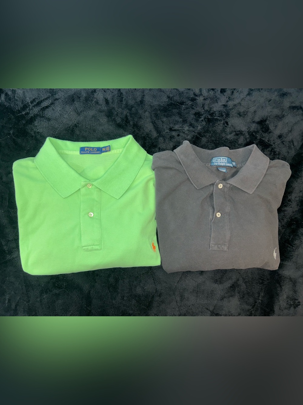 Lot Of 2 - Men’s Polo Ralph Lauren Polo SS Shirts - Size 3XLT - Green & Black